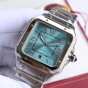 Cartier Men's Silver and Grey Watch - Image 1