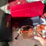 Cartier rimless sunglasses — full set