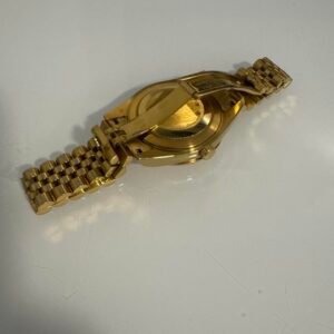 gold Datejust watch with diamond-set bezel and dial - Image 3
