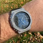 MOISSANITE Real 925 Silver Iced Casio G Shock GA-2100 Hip Hop Watch & Extras