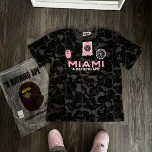 BAPE x Miami Ape Tee - streetwear black - Image 1