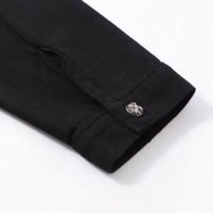 Chrome Hearts diamond horseshoe cross shirt denim jacket - Image 6