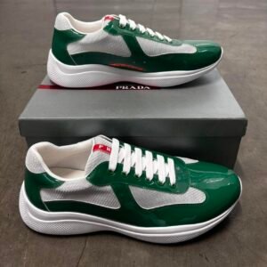 Prada green and white sneakers - Image 5