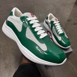 Prada green and white sneakers - Image 3