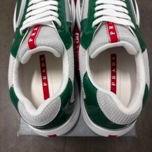 Prada green and white sneakers - Image 4