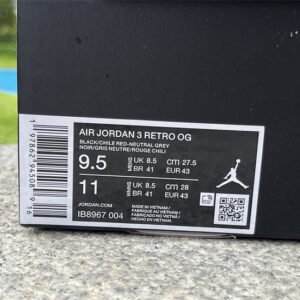 Air jordan 3 OG“CHILE RED” - Image 19