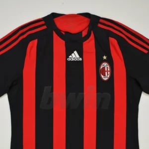 AC Milan 2008/2009 Home Football Soccer Shirt Jersey Adidas Mens M Flaw - Image 6