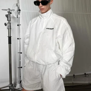 Men Women Tracksuit Set Jacket & Shorts Streetwear Summer Casual Outfit All Size - Image 4