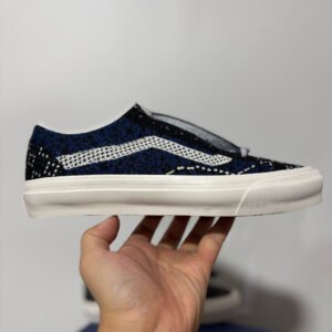 Vance Knitted Black And Blue Vans Authentic - Image 2